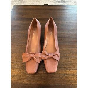 Ladies Franco Sarto Casinova leather upper slip-on stacked kitten heel 8M